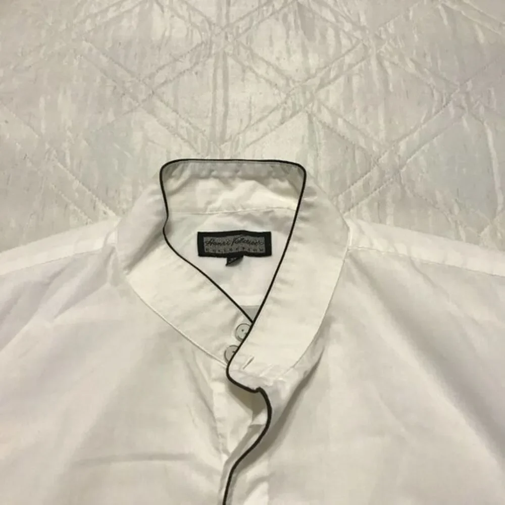 Vintage HENRI VALDISE long sleeve hidden button front shirt 3XL - Picture 3 of 4